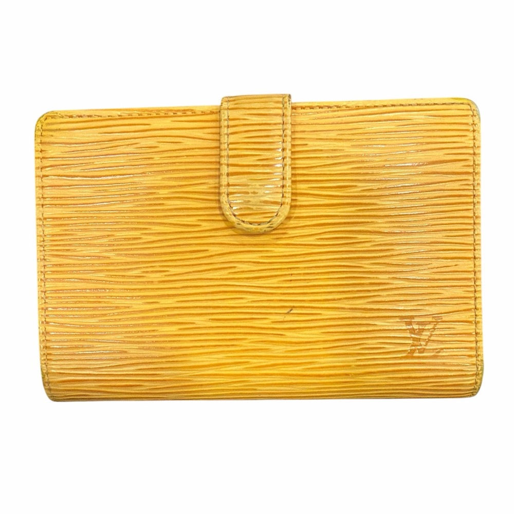 Louis Vuitton yellow epi kisslock wallet